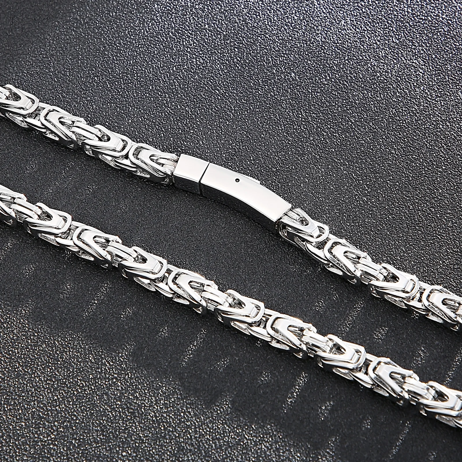 Vintage 6MM Wide 65CM Long Necklace For Men Stainless Steel Mens Link Chain Necklace Jewelry Accessories Dropshipping