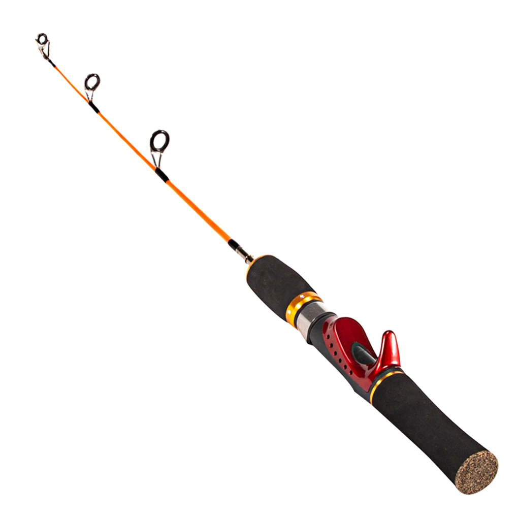 

Ice Fishing Rod Portable Winter Fishing Rod 52cm Anti-Slip Sweat Absorption Handle Fishing Rod Metal Bait Spinning Fishing Tool