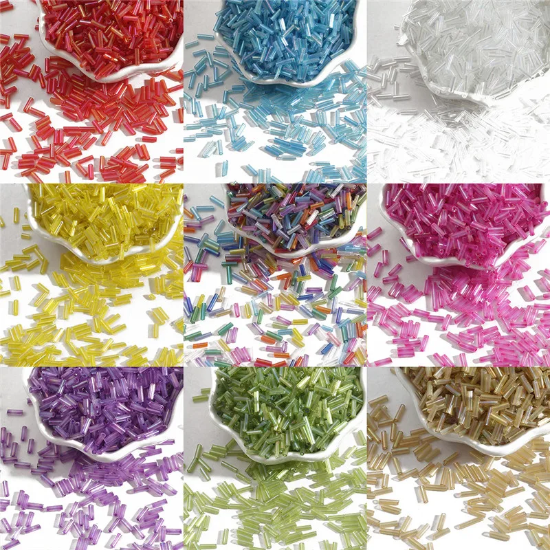 2x7mm 300pcs/lot Austria Rice Shaped Crystal Beads Tube Glass Seed Beads Loose Spacer Beads For Jewelry Making DIY Accessories