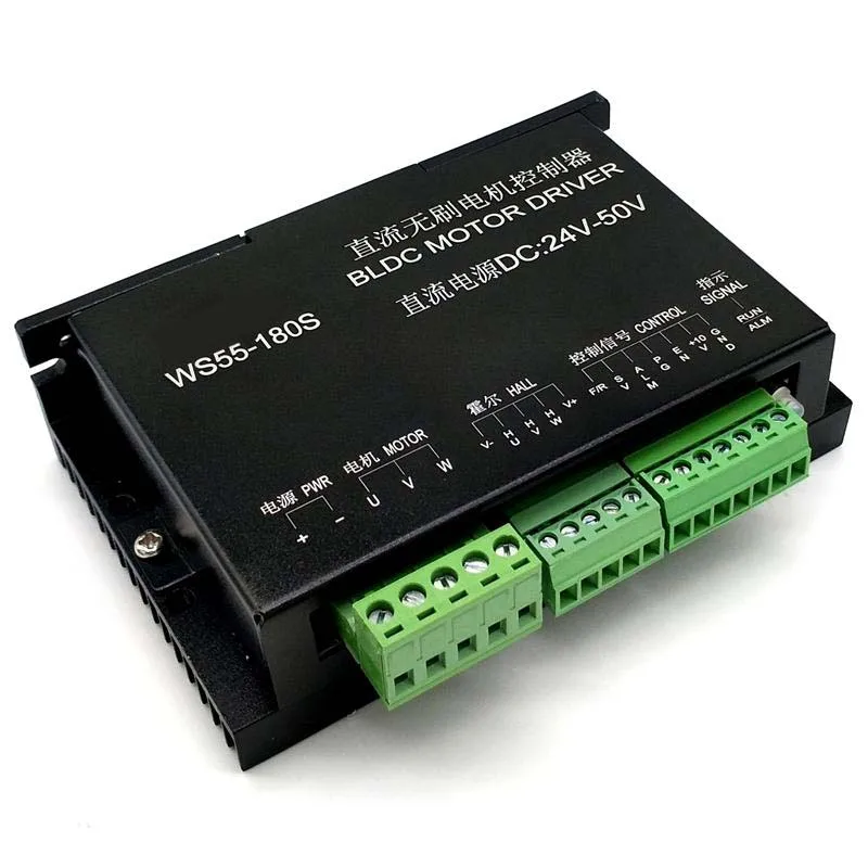 SOVOFLO WS55-180S DC Brushless Motor Driver PCB External Driver Speed Controller BLDC Motor PWM Brushless Spindle Control Board