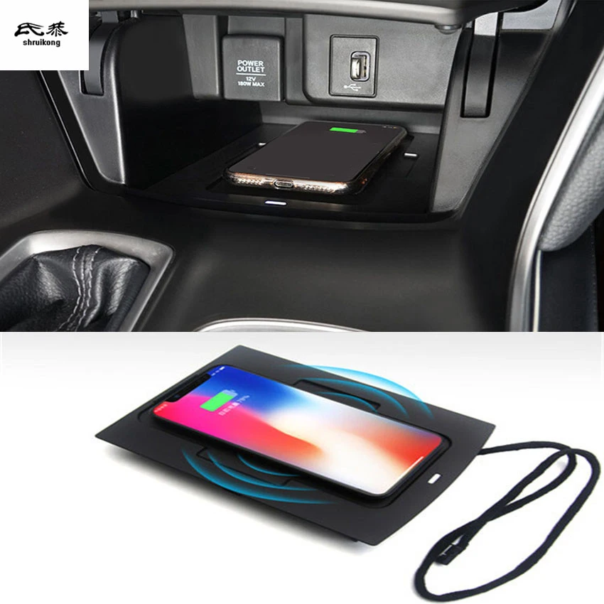 

1Lot 15W Fast Charger Car Mobile Phone Wireless Charging Central Armrest Storage Box For 2018 2019 HONDA Accord 10th MK10