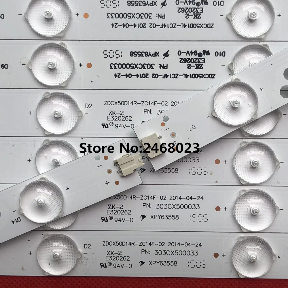 LED Backlight Strip for LT-50E350 LT-50E560 LE-5018 LE-5029 TF-LED50S7T2 RLDED5078A-F ZDCX50D14R-ZC14F-01 ZDCX50D14L-ZC14F-01