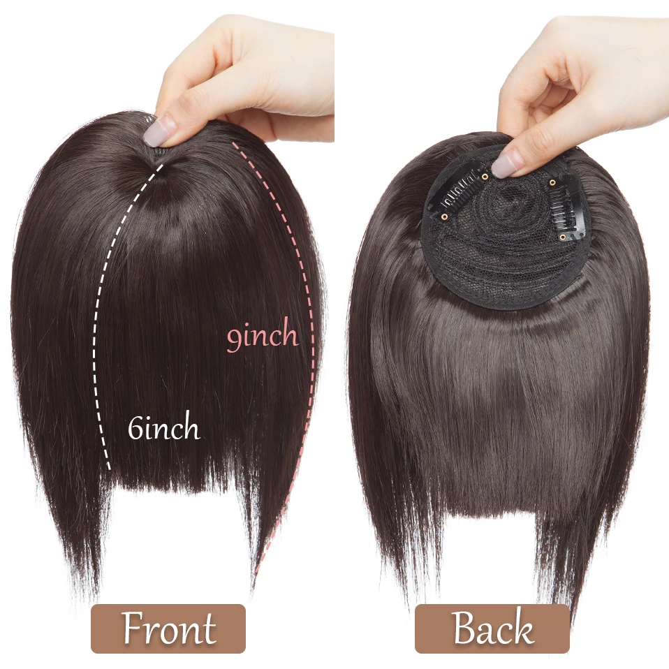 HAIRRO Synthetic Fake Bang Hair Piece Clip In Hair Extension Fake Fringes Bang Women Natural Air Bangs Clip on Bangs