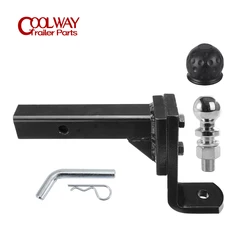 Gancio di traino regolabile in altezza a 5 fori attacco a goccia tappo a sfera da 50MM rimorchio da 4000 KG RV Camper Caravan parti accessori