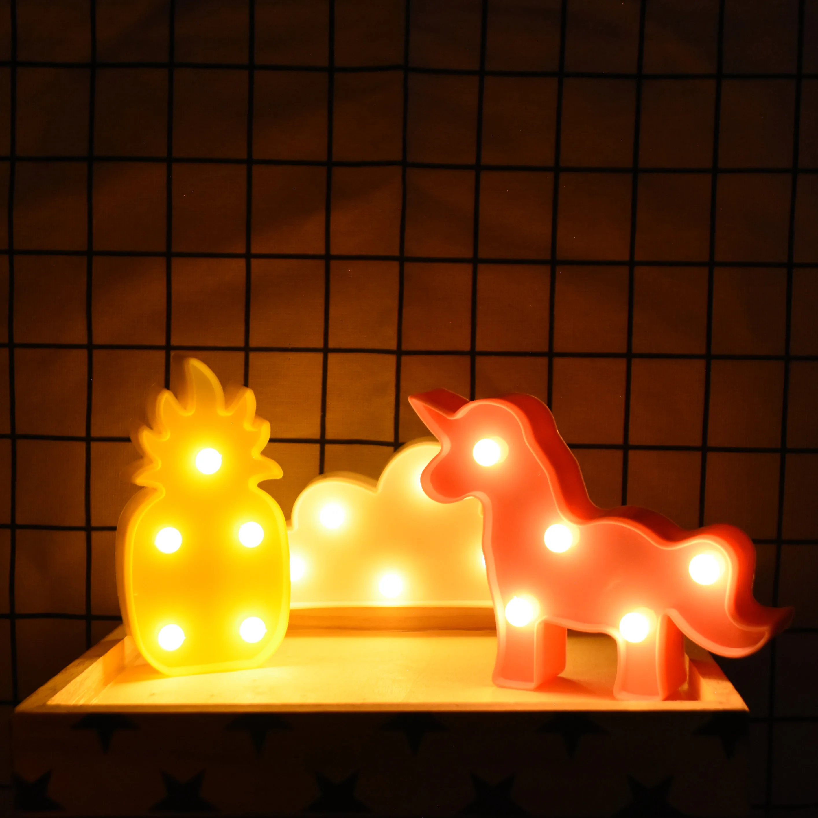 1Pc 3D Star LED Night Lights Cartoon Unicorn Flamingo Cloud LED Table Lamp For Kids Bedroom Decor New Year Gift Indoor Lighting