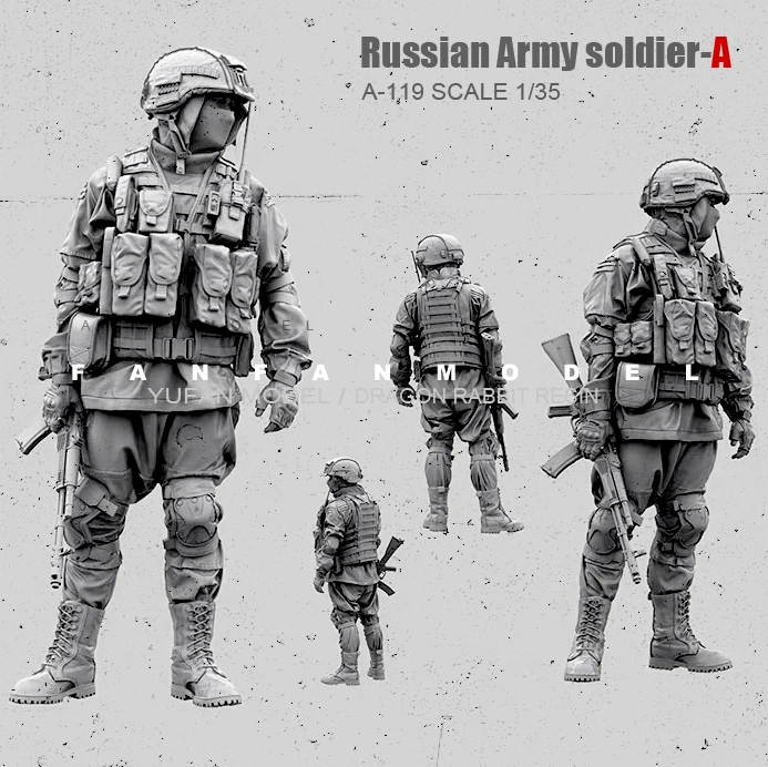 Kits de figurines de soldats des Forces spéciales russes en résine, modèle de soldat à assembler soi-même, 1/35, A-119