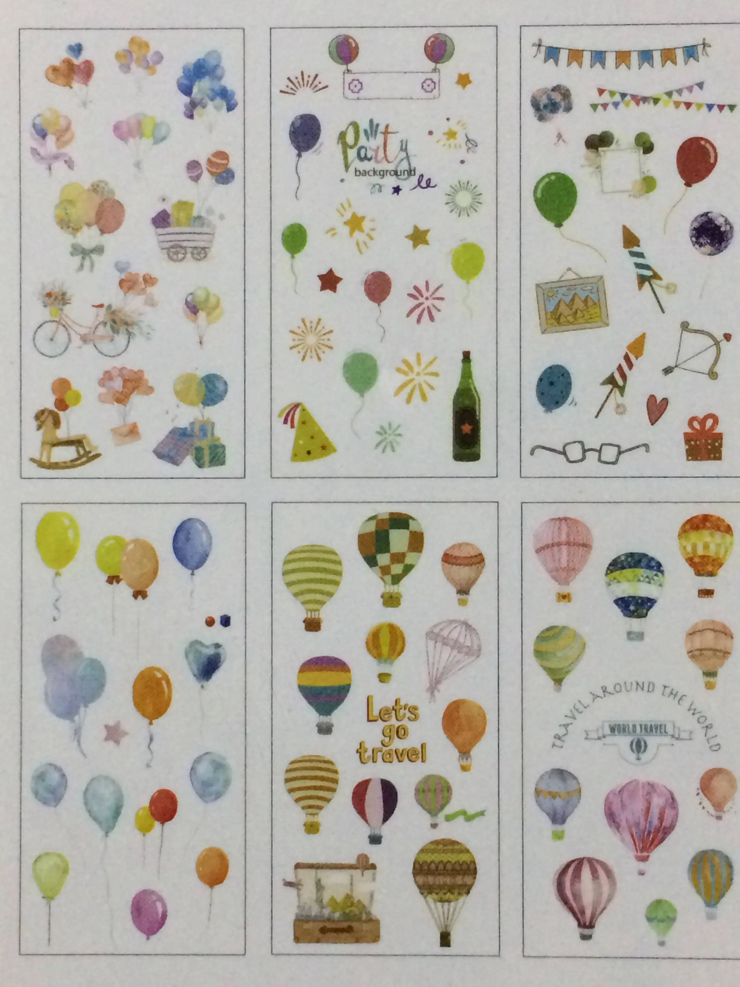 Gelukkig Reizen Decoratieve Sticker (1Pack = 6 Stuks)