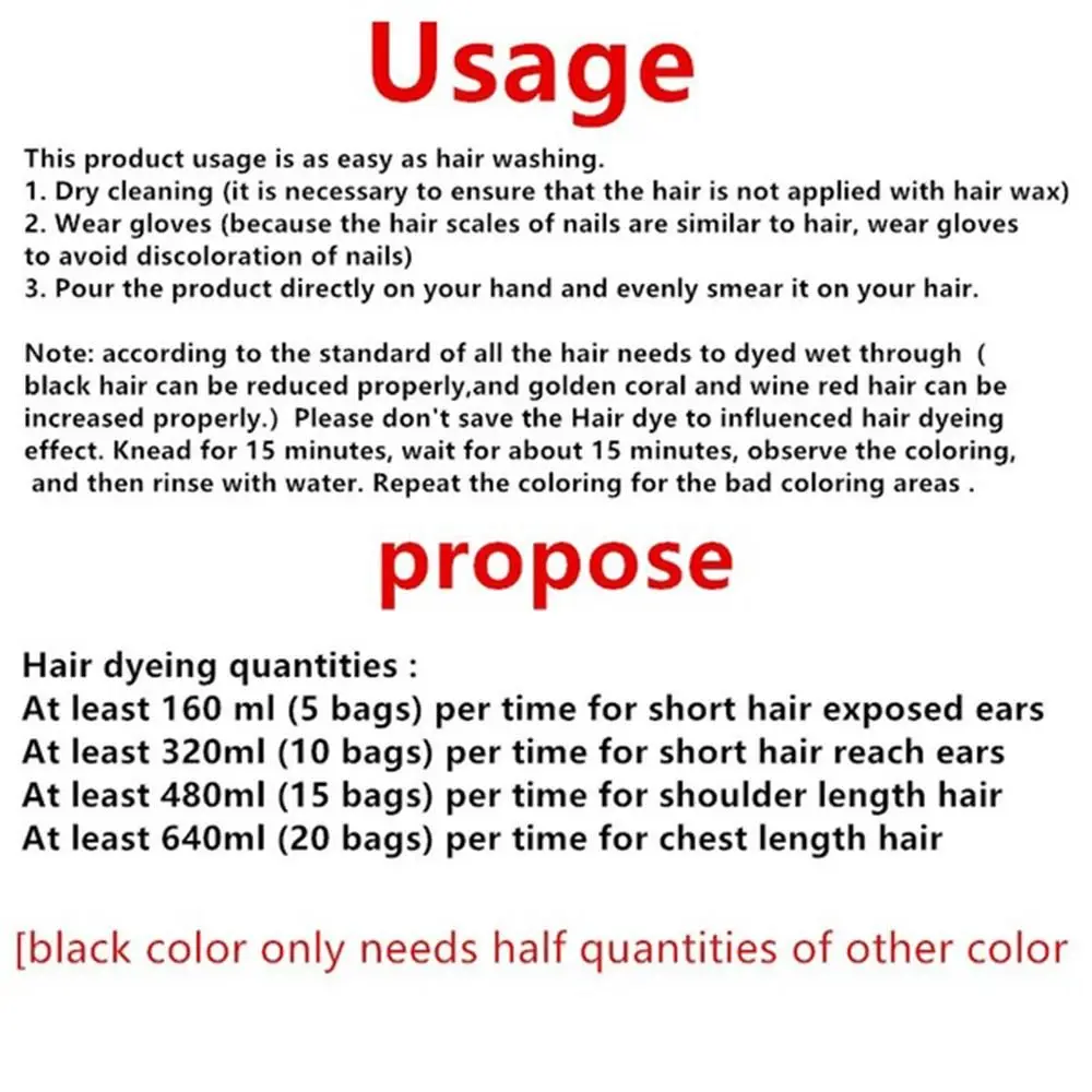 1-delige mode haarstylingtools Milde formule haarshampoo Wit haar in zwart Instant haarverf Gemberextracten
