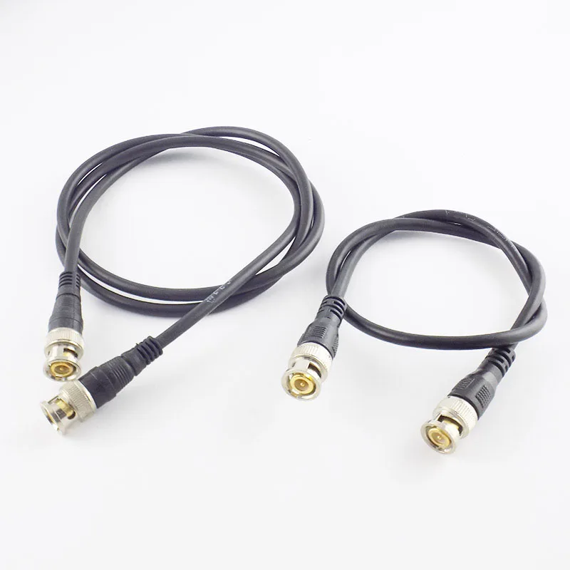 0.5M/1M/2M/3M BNC Extension Cord Cable BNC Male To Male Adapter Cable For CCTV Camera Home Security BNC Connector High Quality