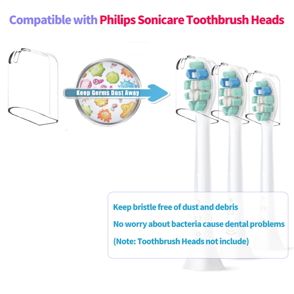 Electric Toothbrush Travel Case with Toothbrush Heads Caps for Philips Sonicare Toothbrush  hx6730 hx6750 hx6930 hx6950 hx6910