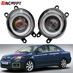 2PCS H11 LED Fog Light with Angel Eye Fog Lamp Assembly 12V For TOYOTA AVENSIS Saloon T25 2003-2008