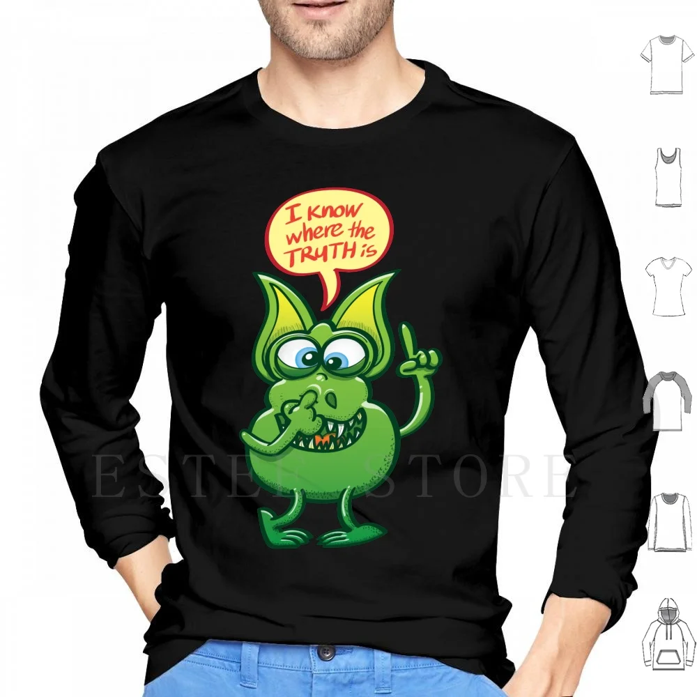 Cool Revealing Us Long Sleeve Monster Hoodies, Where The Truth Is, Picking His Antarcardian Hoodies, Funny Cute Cool Mucus Get Boogers