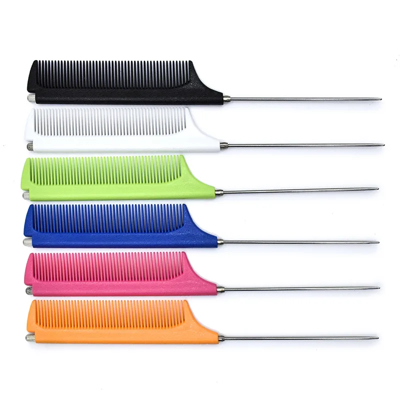 Hair Salon Dye Comb For Home Salon Hair Styling Hairdressing Anti-static Fine-tooth Rat Tail Combs Retractable and Disassembled