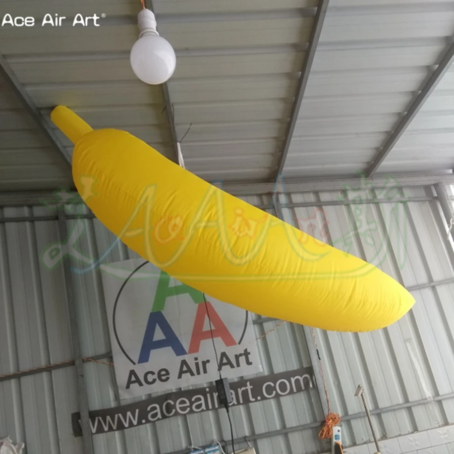 Giant Inflatable Banana Model for Advertising, Ceiling Hanging Decoration, Continuous Inflating, 2 Pcs