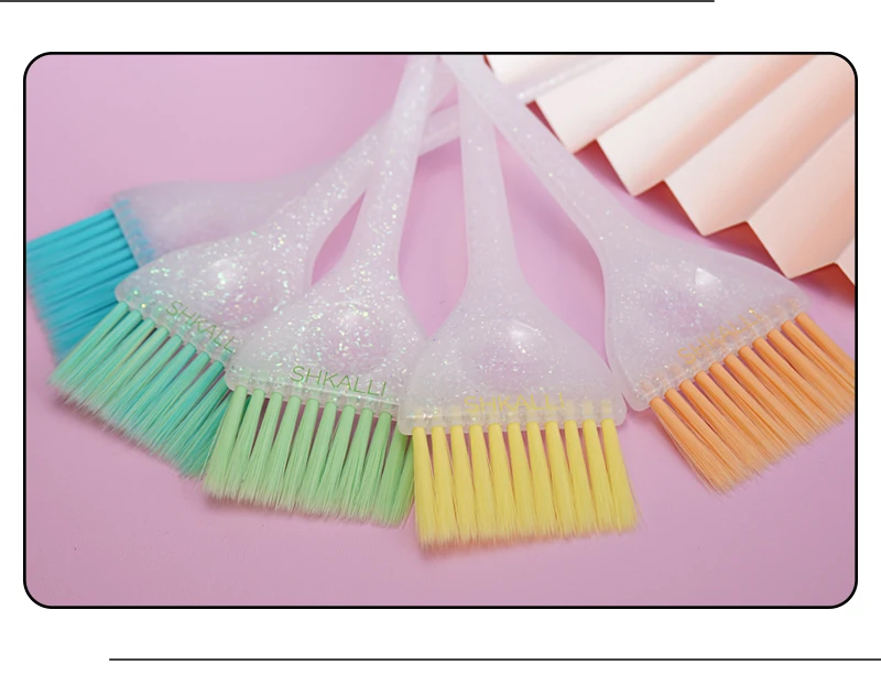 SHKALLI Haarfärbepinsel-Set, glitzernder Haarfärbepinsel, Haarfärbepinsel für Friseursalons, Balayage-Werkzeuge, Highlighting-Pinsel – Detail 6
