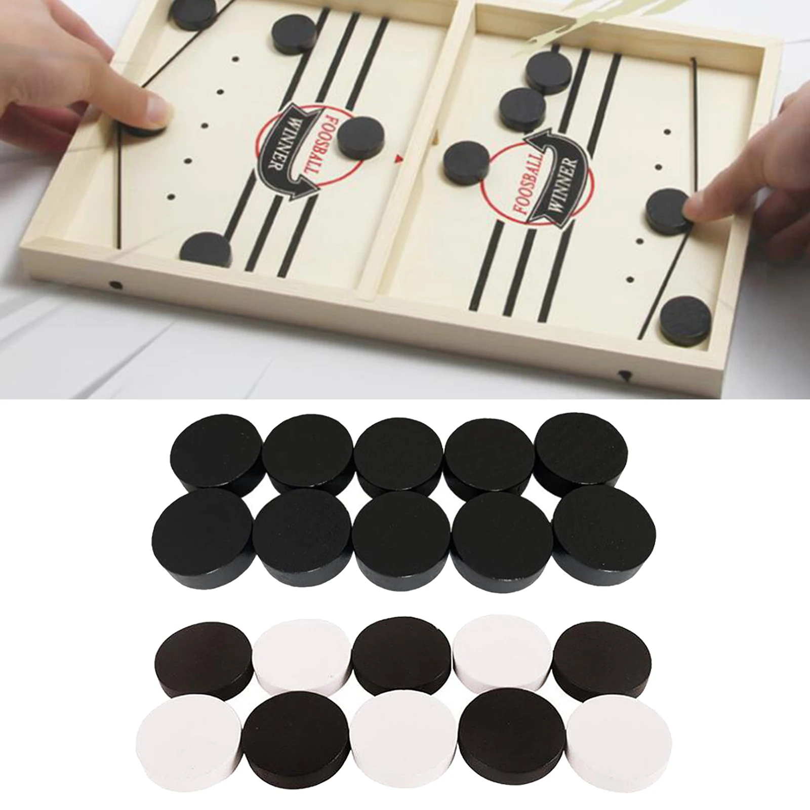 10pcs Foosball Winner Games Table Hockey Game Pieces Wooden Chessman For Chess Parent-child Interactive Toy Sling Puck Game