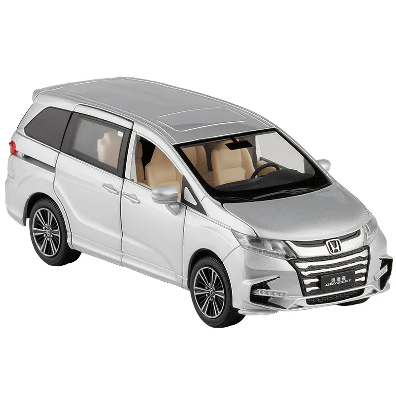 Simulation 1: 32 2019 Honda Odyssey SUV alloy model,diecasting sound and light pull back model,children\'s toy gift,free shipping