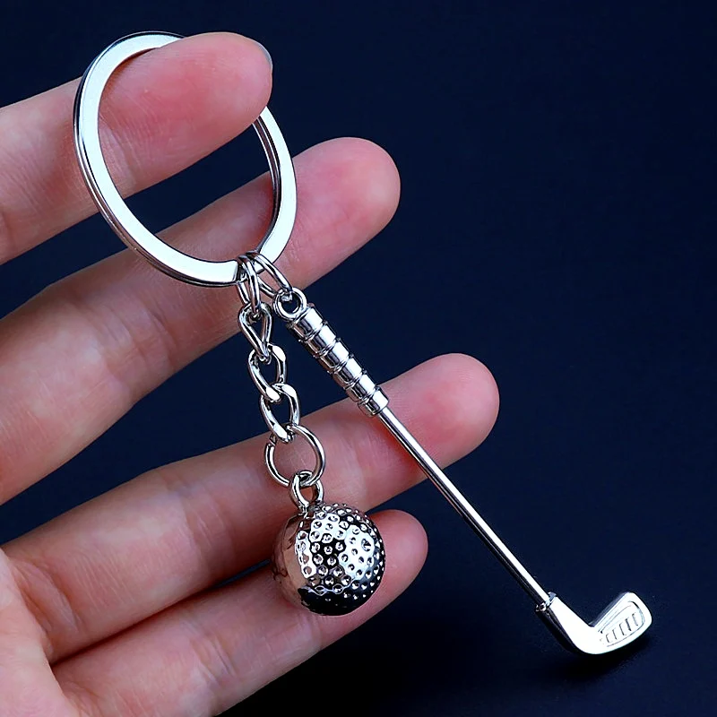 Fashion Golf Cart Keychain Zinc Alloy Men\'s Car Key Holder Women Bag Decor Pendant Charm Jewelry Gift for Sports Lovers