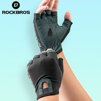 ROCKBROS Cycling Men's Gloves Breathable Shockproof Cycling Gloves Summer Fingerless Gloves MTB Mountain Bicycle Gloves Sports