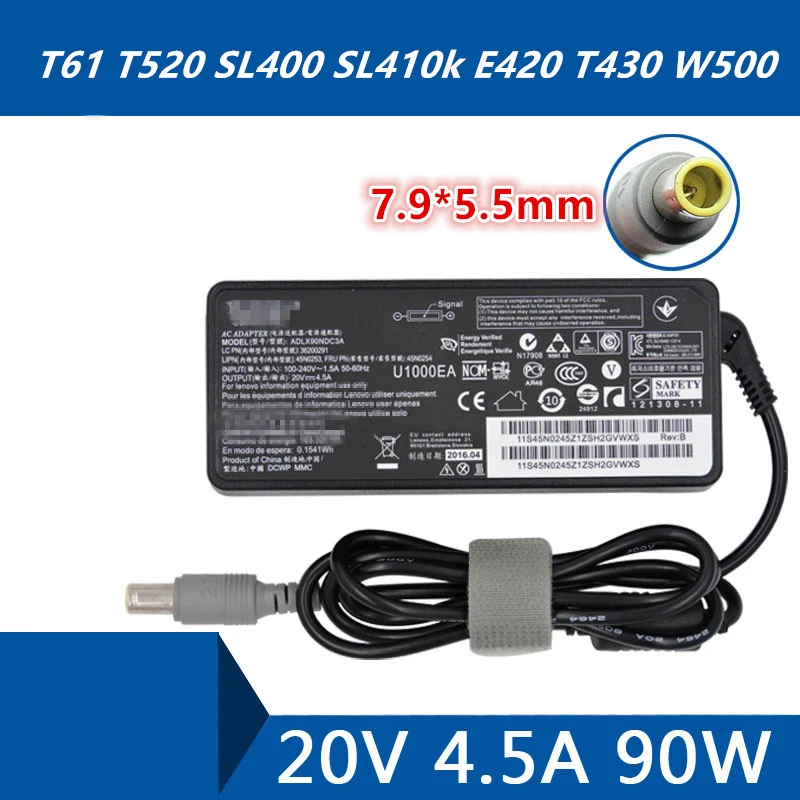 Laptop AC Adapter DC Charger Connector Port Cable For lenovo T61 T520 SL400 SL410k E420 T430 W500