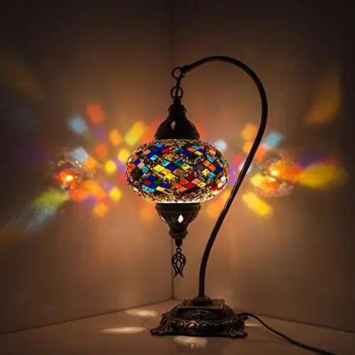 Türkische Lampe-Handgemachte Türkische Mosaik Tisch Lampe Dekorative Marokkanischen Lampe-Rustikalen Cool Mosaik Lampen-Glasmalerei lampe-L