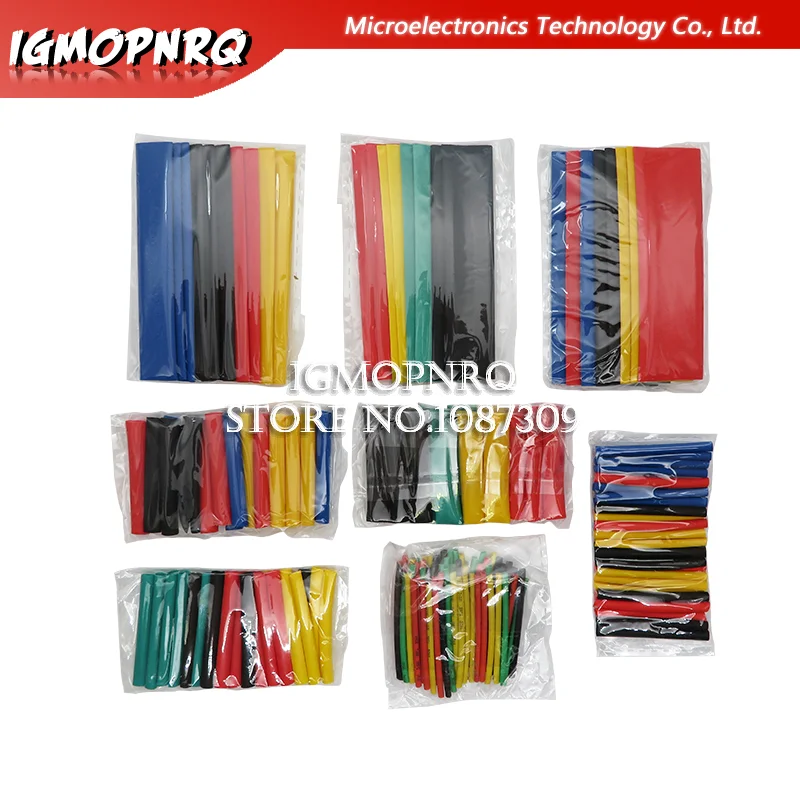 164pcs/Set Heat shrink tube kit Insulation Sleeving termoretractil Polyolefin Shrinking Assorted Heat Shrink Tubing Wire Cable