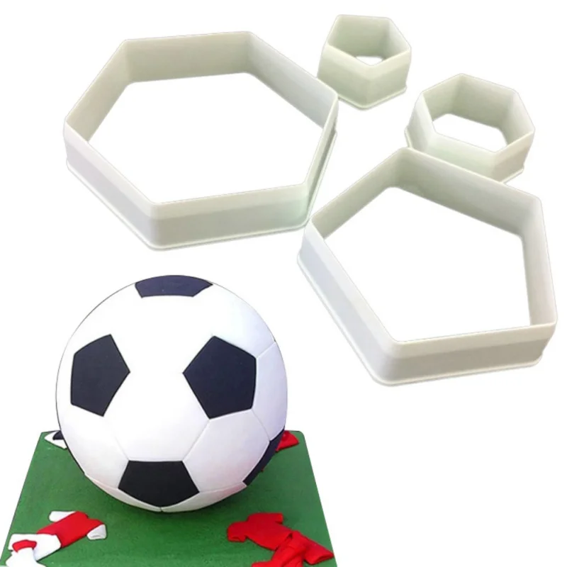 Soccer Ball Sugarcraft Footbal Plastic Fondant Cutter Cake Mold Fondant Mold Fondant Cake Decorating Tools  8