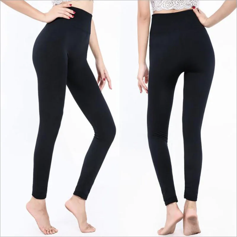 

Popular Autumn And Spring Leggings Brushed Thin Pile Nine Point Leggings Women High Waist Legging One Piece Thermal Pants