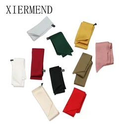 Temperament contracted small pure color scarf professional female spring autumn fashion scarves bag ribbon skinny scarf