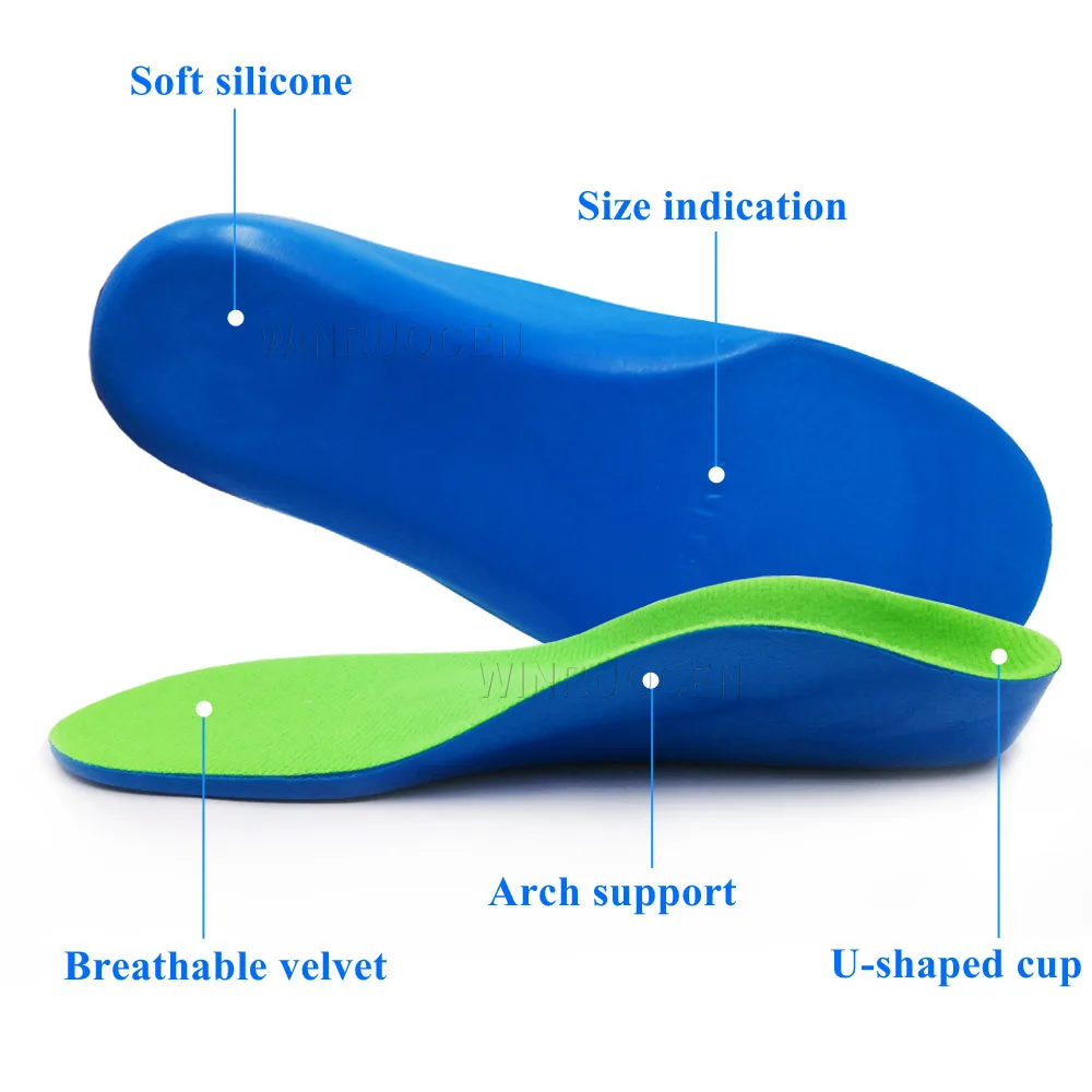 WINRUOCEN – semelles orthopédiques professionnelles pour enfants, Support d'arc, pieds plats, Cubitus Varus XO, jambes Plantillas, coussin pour chaussures