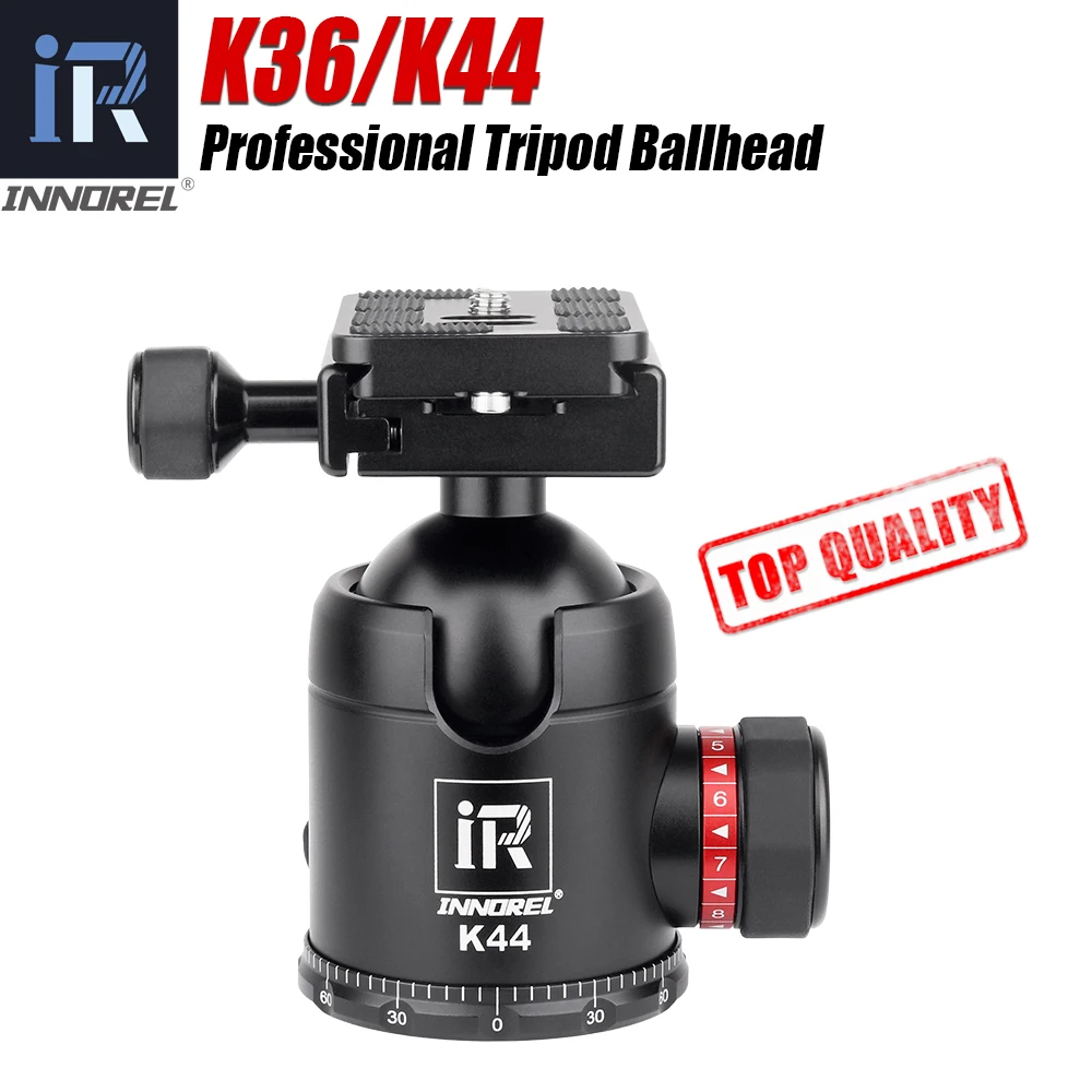 INNOREL K36/K44 36mm/44mm Professional Tripod Ball Head Aluminum Panoramic Arca Swiss Structure Max Load 20/25kg for Camera DLSR