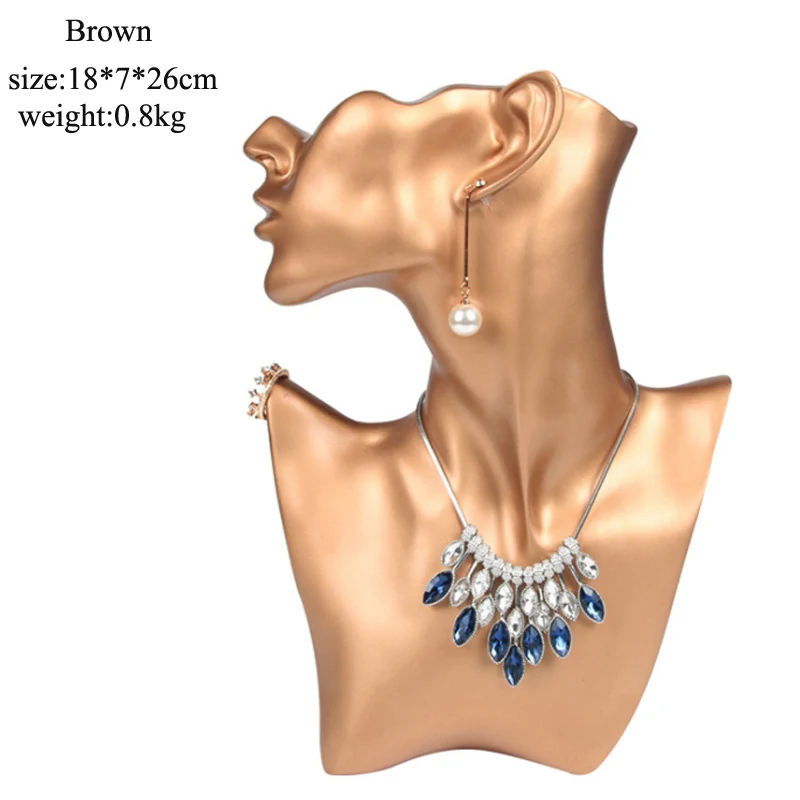 High Quality H26cm Resin Jewelry Display Bust For Ring Earring Pendant Necklace Jewelry Display Stand Holder