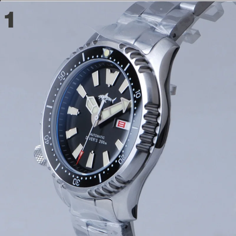 automatic watches for men,mens dive watch HEIMDALLR men's sport 200m waterproof mechanical wristwatch luminous luxury relogio