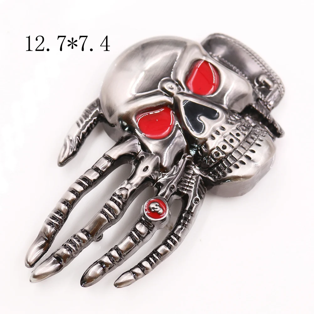 Cool Men Magic Hand Belt 3D Skull Hand Buckle Skeleton Hand Hone Hip-hop Punk Rock Love Belt Buckle Jeans Accessories