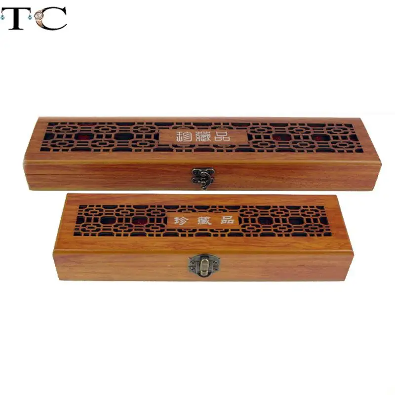 Jewelry Box Wooden Buddhist Bead Bracelet Bracelet Box Necklace Ring Holder Wenwan Solid Wood Packaging Gift Box