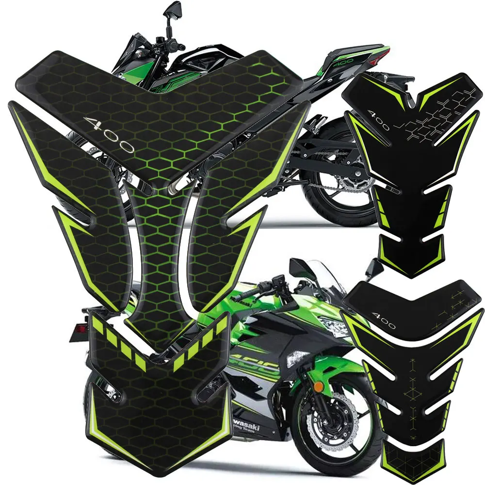 Per Kawasaki Z400 Ninja 650 400 300 250 SL NINJA H2 H2R moto Gas serbatoio carburante Pad Protector Sticker 3D Z 400 decalcomania decorativa