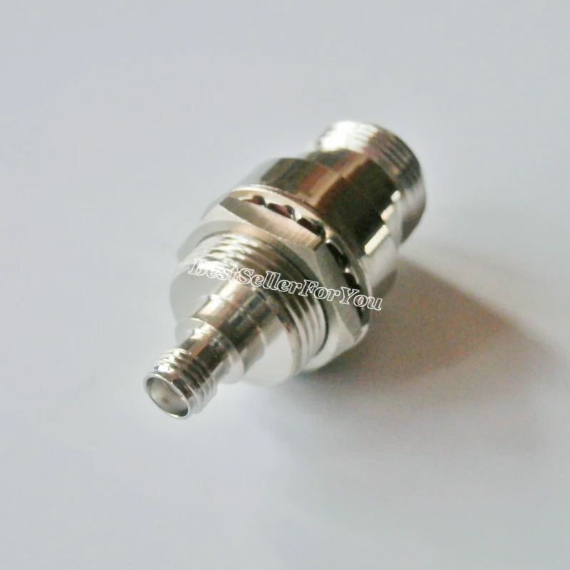 1X N Female Jack With Nut Bulkhead To SMA Connector Female Adapter RF Connector