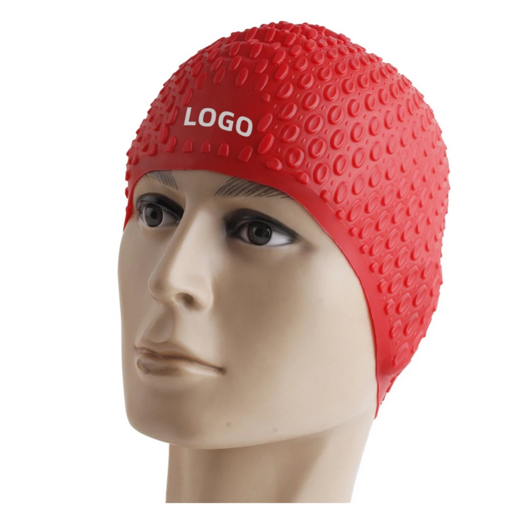 Waterproof Swim Cap Colorful Adult Long Hair Sports High Elastic Bath Caps Women Men Silicone Swimming Cap