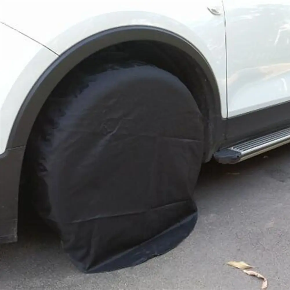 4PCS Car Tire Covers Wheel Protective Covers Wheel Cap Waterproof Dustproof Tire Cover Fit For Truck Trailer RV Camper