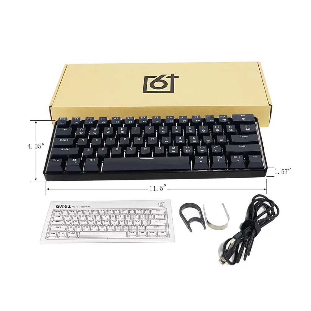 SKYLOONG GK61 ミニポータブル 60% ゲーマー光学式キーボード