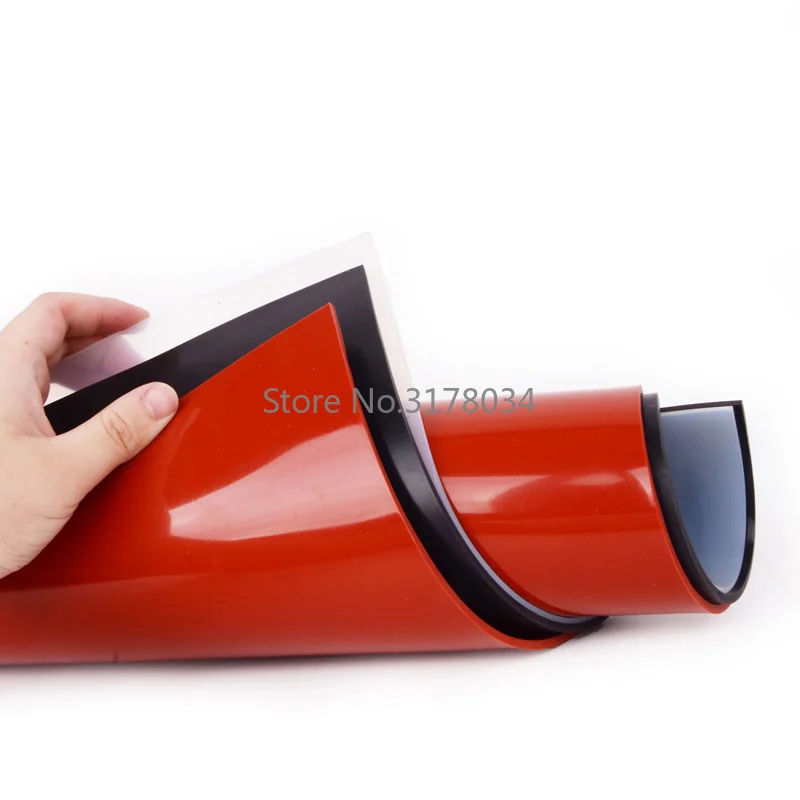 Red Black Silicone Rubber Sheet 500x500mm Translucent Plate Mat High Temperature Resistance 100% Virgin Silikon Rubber Pad