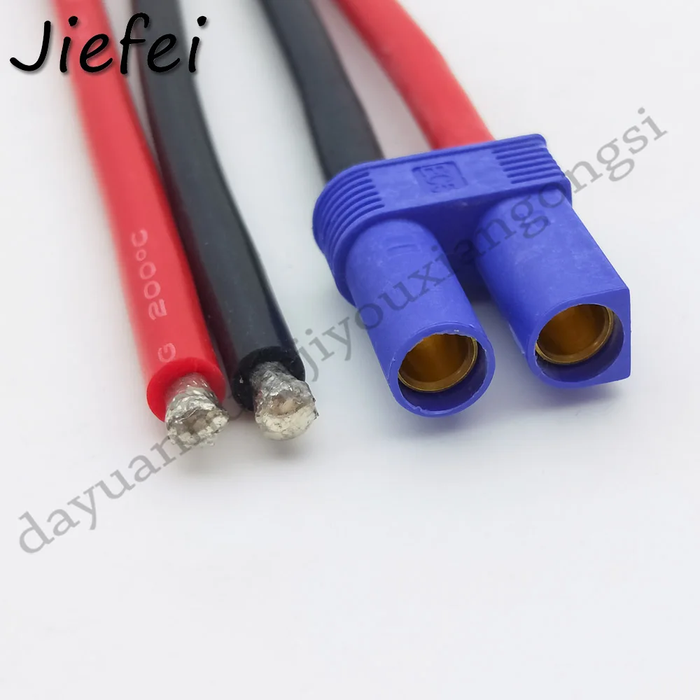 100Pcs high quality EC5 male / Female connector pigtail cable 10cm 20cm 30cm 40cm 50cm  10AWG silicone wire RC Lipo Battery