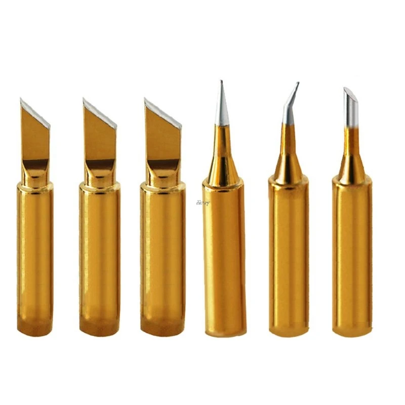 

Gold Lead-Free Soldering Iron Tip Internal Heating Replacement for 936 Solder Stations Industrial Grade 1 Piece Dropship