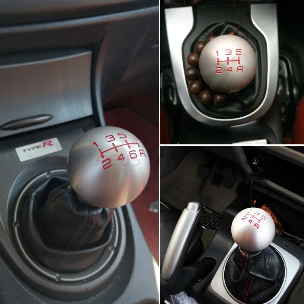 M10X1.5 5/6 Speed Aluminum Ball Car Manual Mugen Gear Shift Knob For Honda Fit Civic City FD2 FN2 EP3 TYPE R DC2 DC5 AP1 AP2 S20