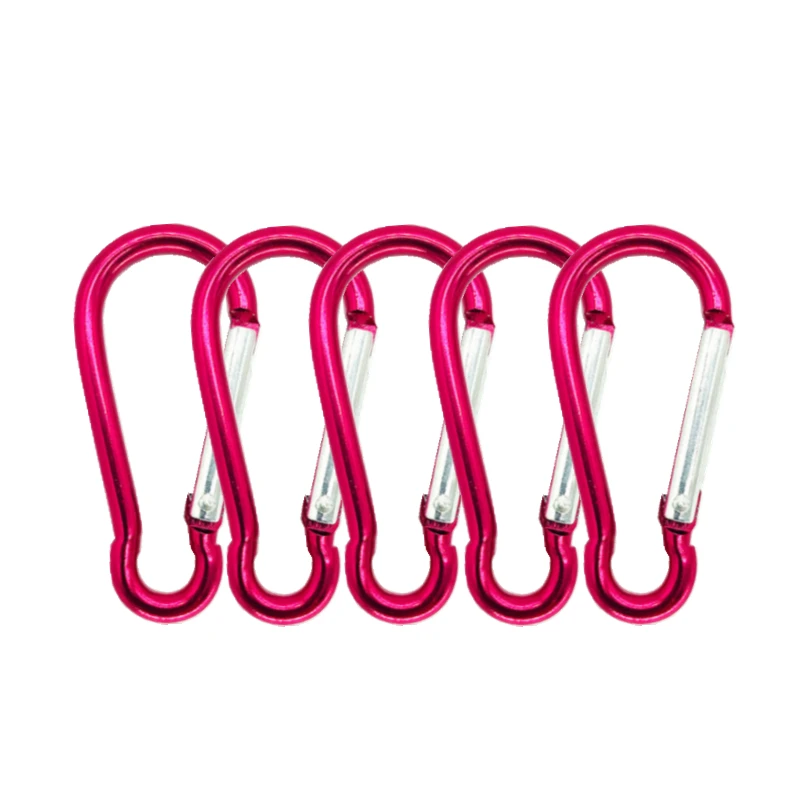 8pc M6 színben carabiners Alumínium Keverés Puska Bugyog Hirtelen időváltozás csipesz Horog keychain Hegymászás Puska számára Tapogat kemping szerszámok