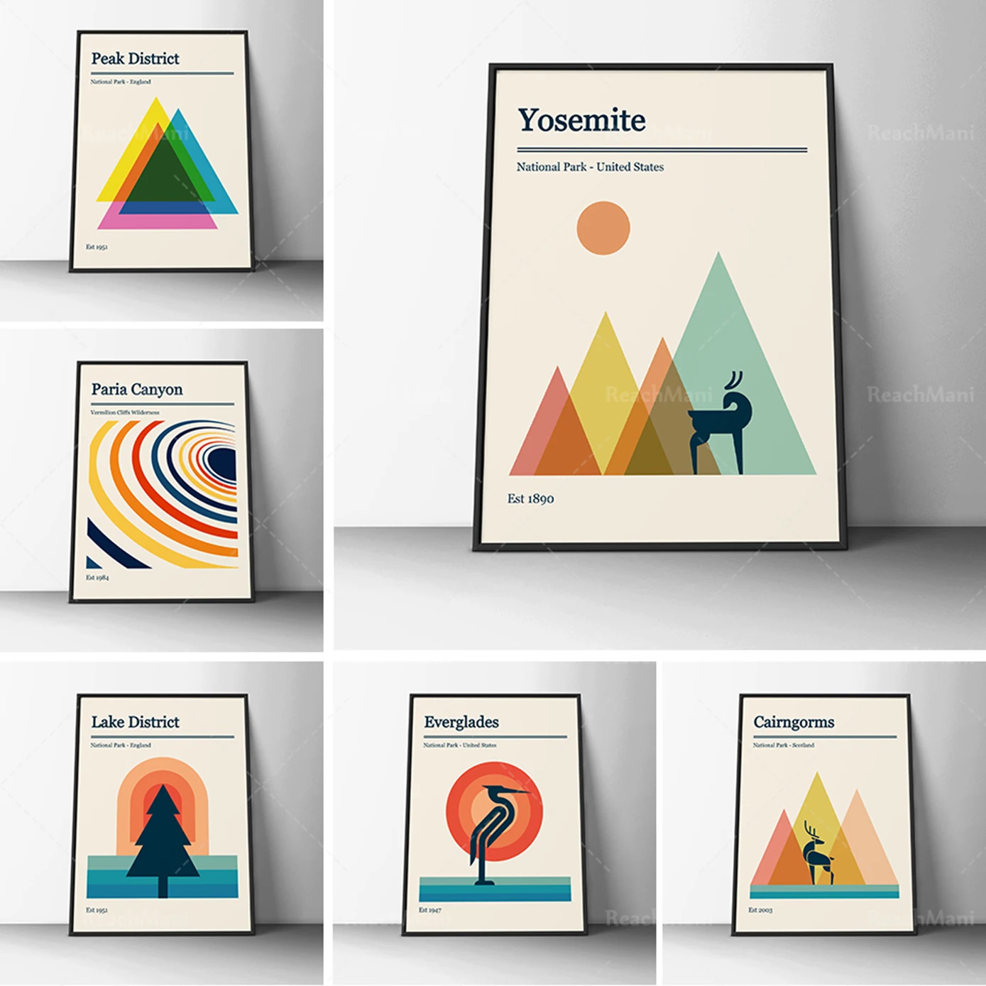 

National Park Posters Medieval Travel Posters Minimalist Art Prints Living Room Home Decoration Painting