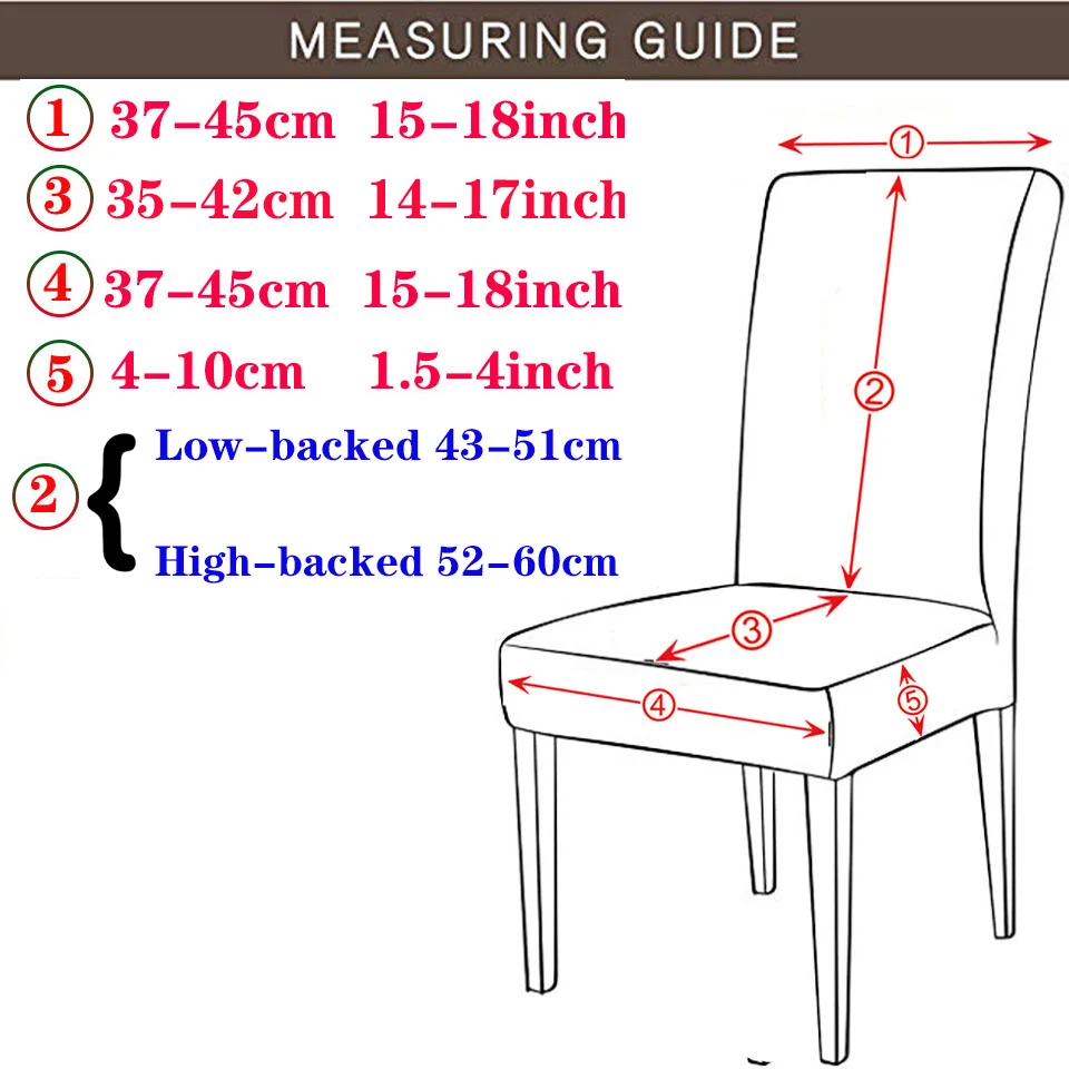 Double-layer Fabric Elastic Chair Cover For Kitchen/Wedding Stretch Chair Covers Spandex Dining Room Chair Cover With Back image 3