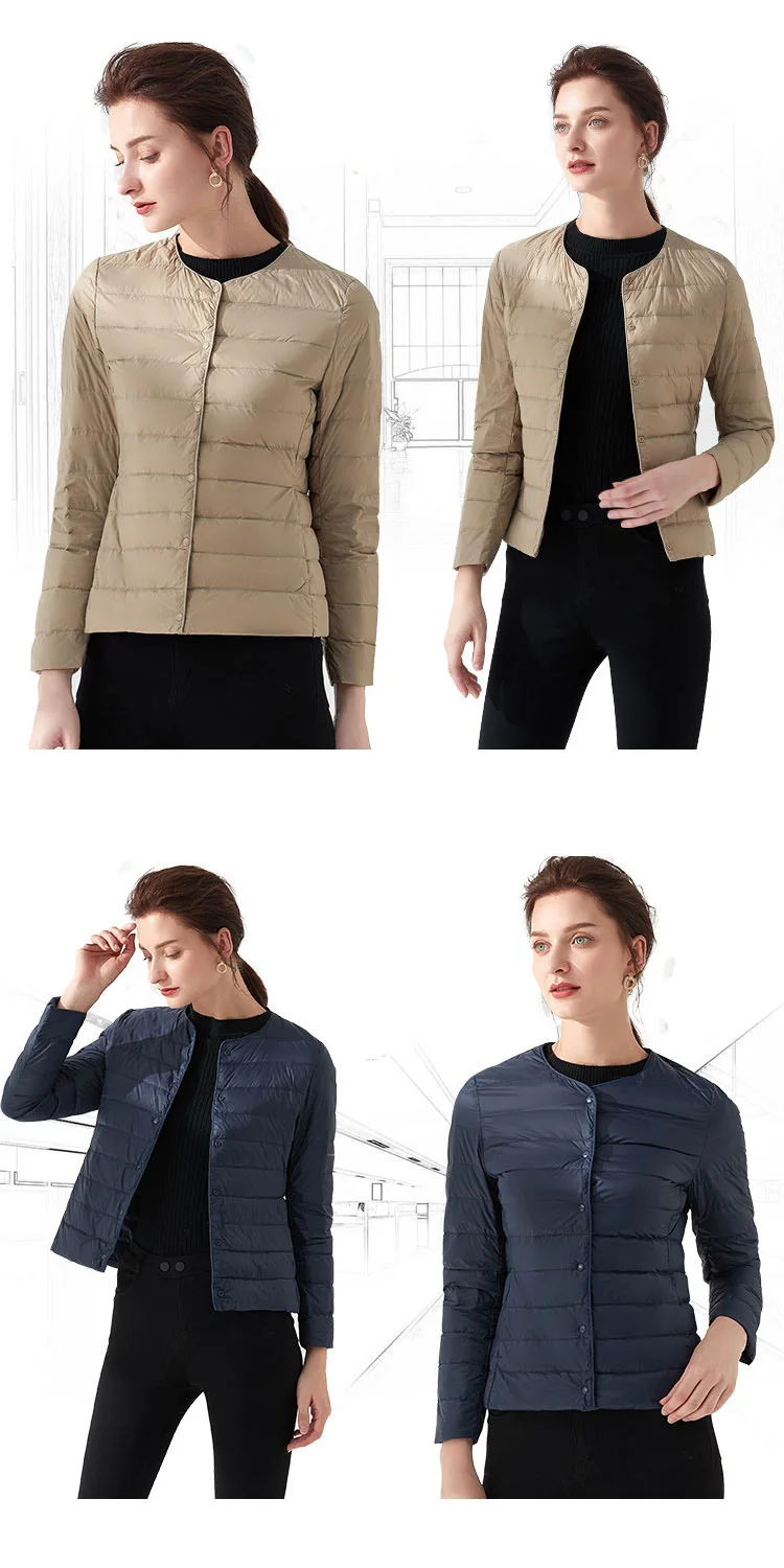 Woman Ultra Light Down Jacket Portable Parka Matte Fabric Casual Duck Down Coat Warm Liner Lightweight Outwear Good Quality