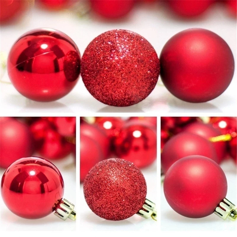 24 sztuk 3cm Christmas Ball bombki na choinkę wystrój bożonarodzeniowy przyjęcie świąteczne dekoracje złoto różowy szampan czerwony noworoczny