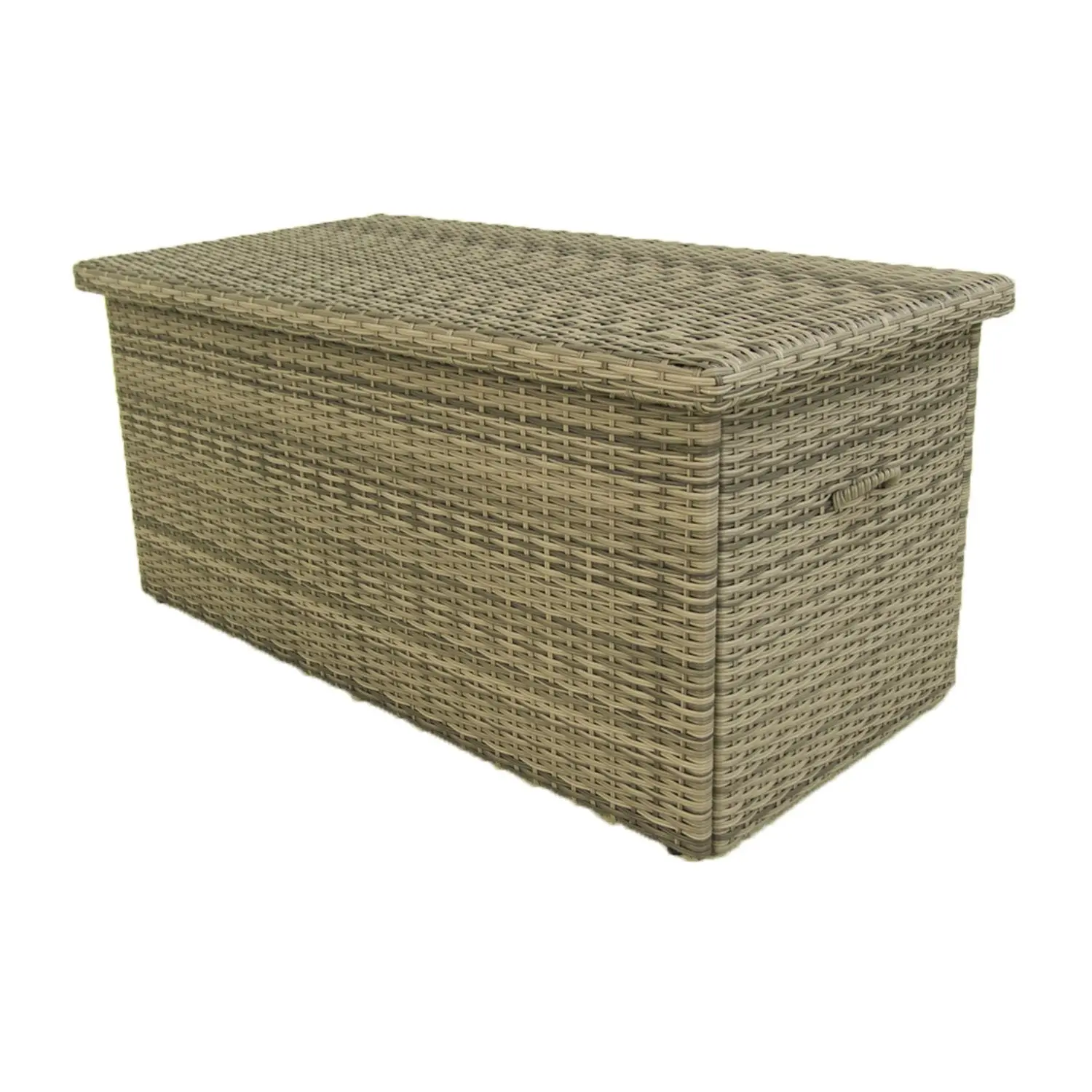 Trunk | 132x68x62cm | Aluminum + gray synthetic rattan